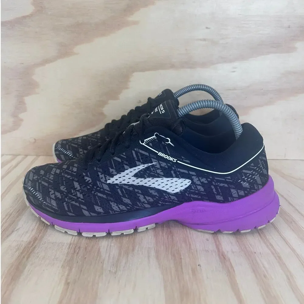 Brooks - Launch 5 - Running Shoes - Black/Purple - Women's - 9 - 1202661B090